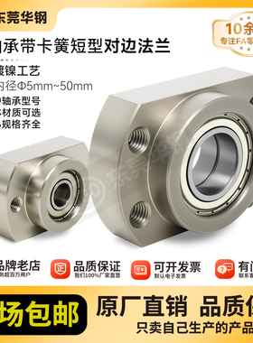 CHD带扣环双轴承短对边法兰带座双轴承座组件BGCE BFL72包邮30