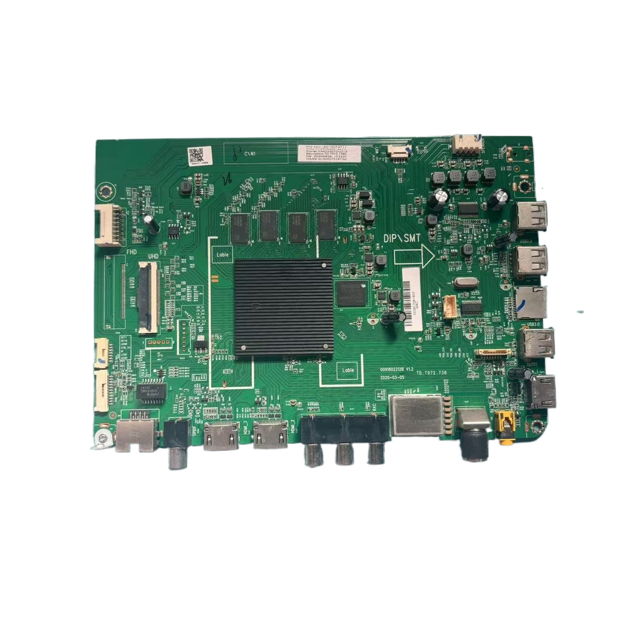 原装海尔55R5 65/75V81 主板0091802212B 配屏LC546PU4L 测好现货 - 实物图