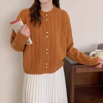 秋冬加厚100%纯羊毛衫女