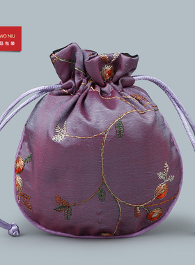束口文玩核桃珠宝圆角果子锦囊袋