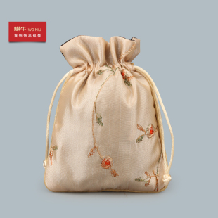 12YJGZ果子抽拉绣袋布袋锦袋佛珠袋文玩礼品袋锦囊饰品包装 定LOGO