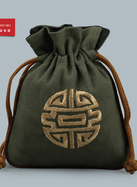 麻布文玩袋佛珠手串收纳袋