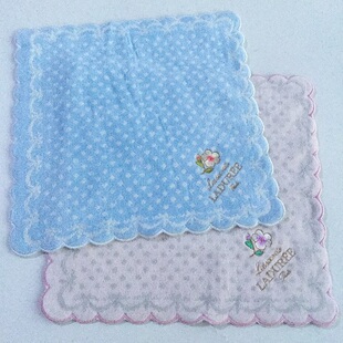 满三条包邮  外贸LADUREE马卡龙纯棉剪绒提花法国拉杜蕾手帕方巾