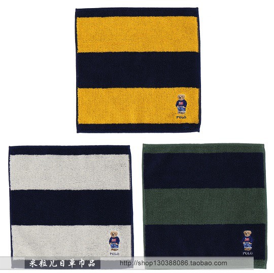 日单纯棉毛圈提花刺绣柔软情侣手帕小方巾擦汗巾