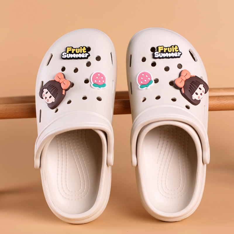凉拖鞋女夏季防滑外穿洞洞鞋女情侣软底可爱卡通防滑沙滩包头拖鞋,女鞋,洞洞鞋,淘宝优惠券,粉丝福利购,淘宝优惠卷