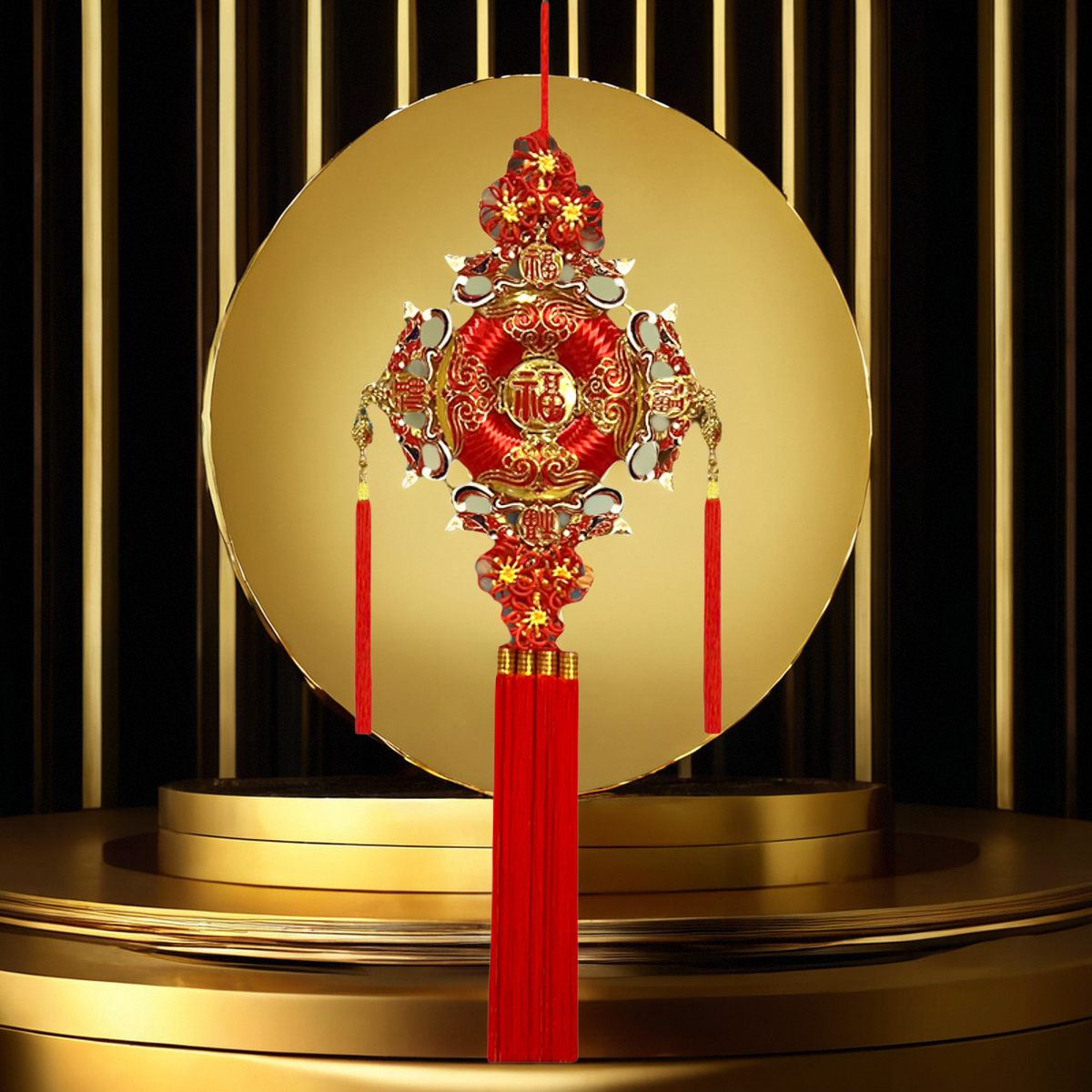 景泰藍(lán)經(jīng)典款中國結(jié)新年喬遷新婚家居裝飾掛件婚慶福字流蘇掛飾