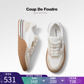 拼色简约休闲运动鞋 CDF女鞋 女 百搭真皮时尚 厚底板鞋 2025春季 新款