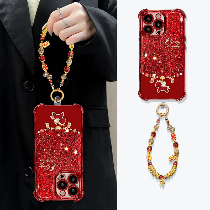 发财小马适用苹果17手机壳13新年女款iPhone16promax华为mate60荣耀400/9高级感nova15/oppoReno14小米15套,3C数码配件,手机保护套/壳,淘宝优惠券,粉丝福利购,淘宝优惠卷