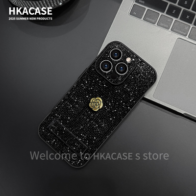 山茶花新款黑色玻璃壳