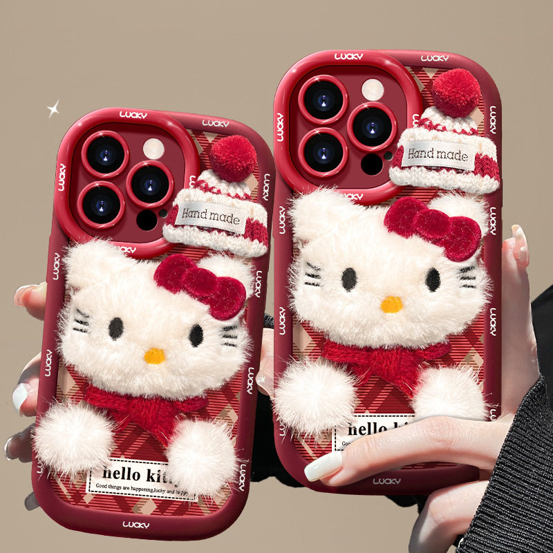 毛绒kt猫新年款公仔壳