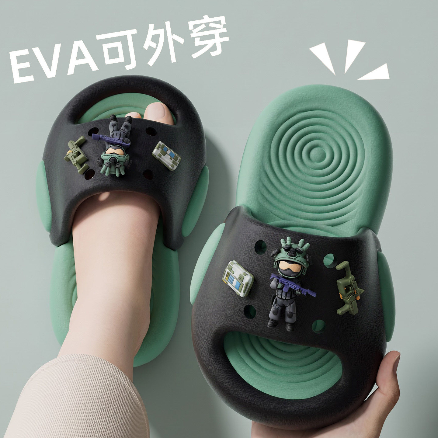 【三角洲】儿童拖鞋男童夏季新款图片