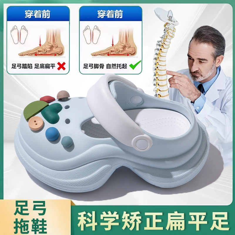 【足弓支撑不累脚】厚底洞洞鞋女