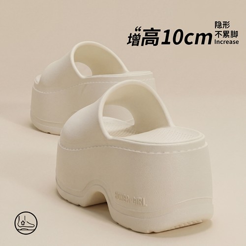10cm厚底增高拖鞋女外穿夏季高跟