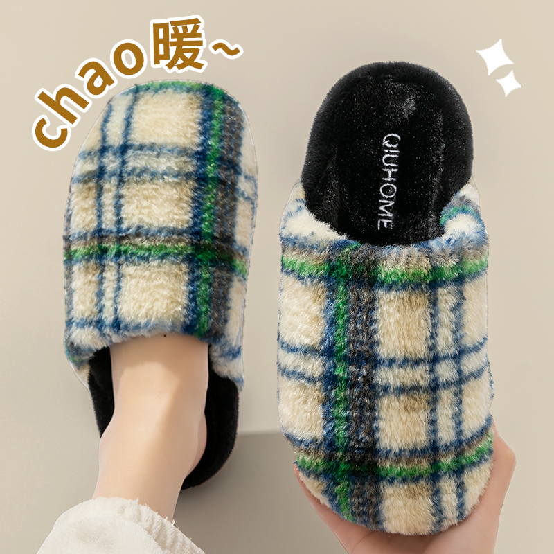 踩屎感棉拖鞋女款2025新款秋冬季室内家居厚底防滑保暖毛毛拖鞋女