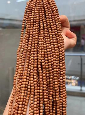 原创精品印度老山檀檀香108颗4㎜多圈手串文玩藏式手持佛珠手链