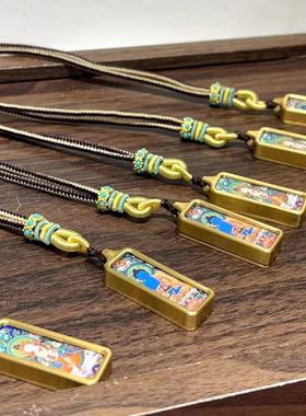 新款药师佛 普贤唐卡项链文玩配饰手工DIY手串时尚饰品配饰