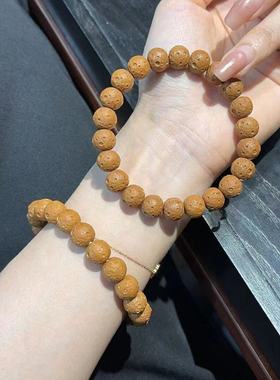猴头桃核星球陨石坑金丝手串土豪核桃文玩核桃圆珠核雕正圆无相男