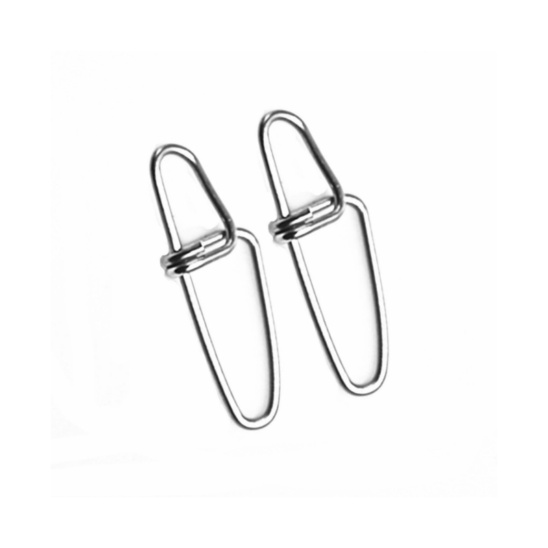 路亚不锈钢双扣别针路亚双弧曲形连接器连接环八字环开口渔具小配