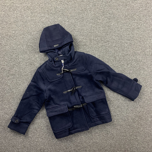 女童男童加厚羊绒大衣冬季儿童毛呢洋气中小童牛角扣羊毛呢外套