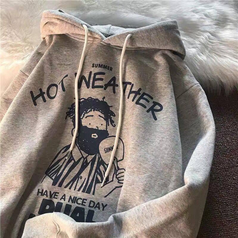 薄款新款美式复古chic港味卫衣女宽松春秋加绒加厚上衣潮ins连帽