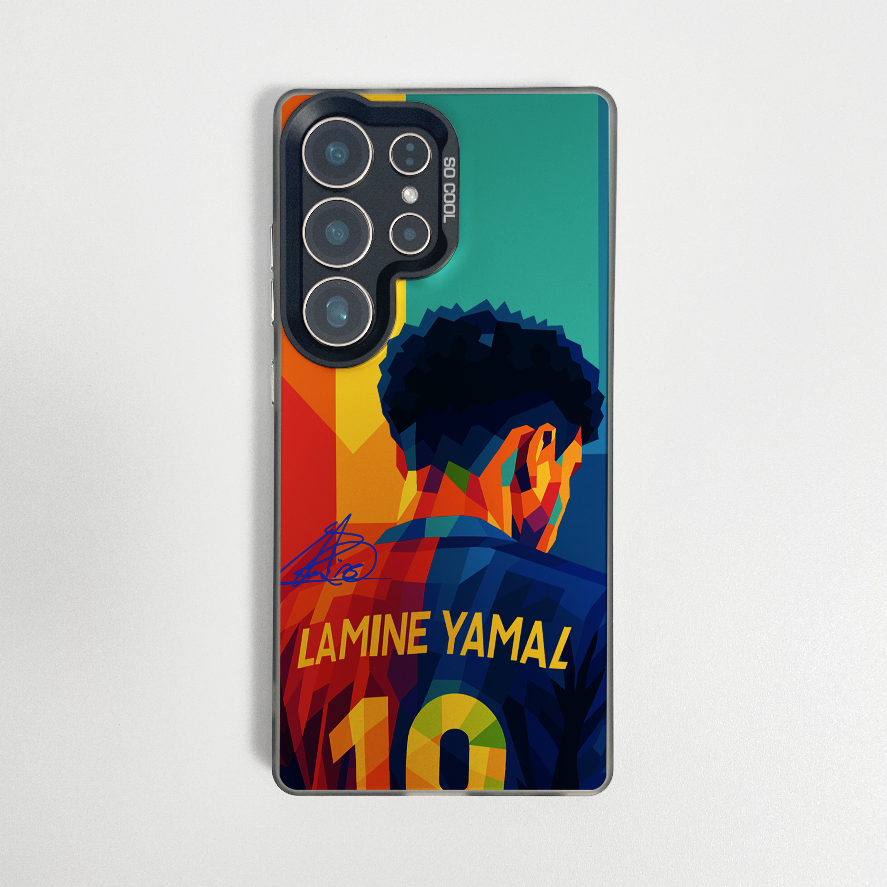 亚马尔10号油画风适用于三星s24ultra手机壳s23fe磁吸s25+足球s22新款一加11全包12防摔13AC3小众ACE5保护套