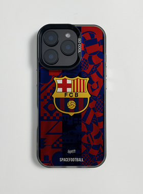 巴萨简约队徽适用于苹果17air手机壳iphone16e新款15PLUS磁吸14高级感13足球xsmax硅胶12promax防摔11保护套