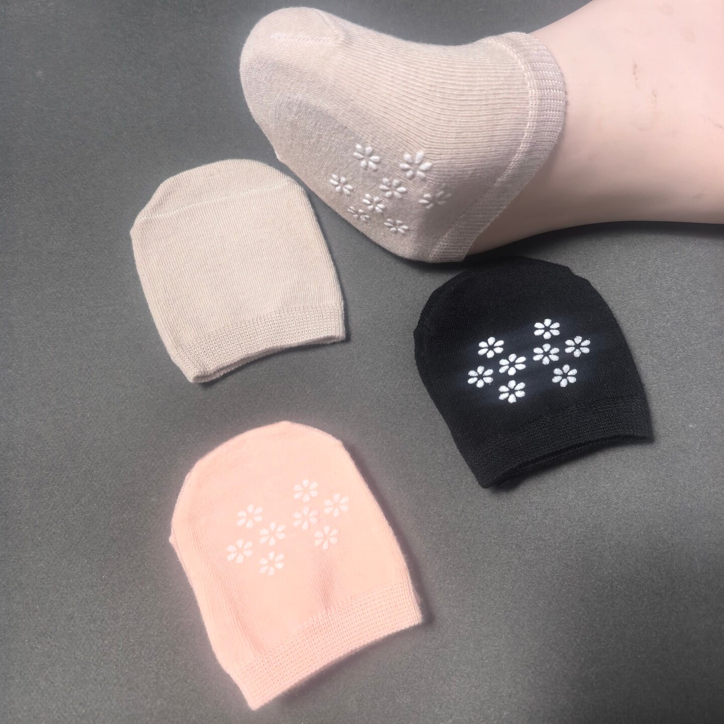 夏季薄款女防滑隐形半掌船袜图片