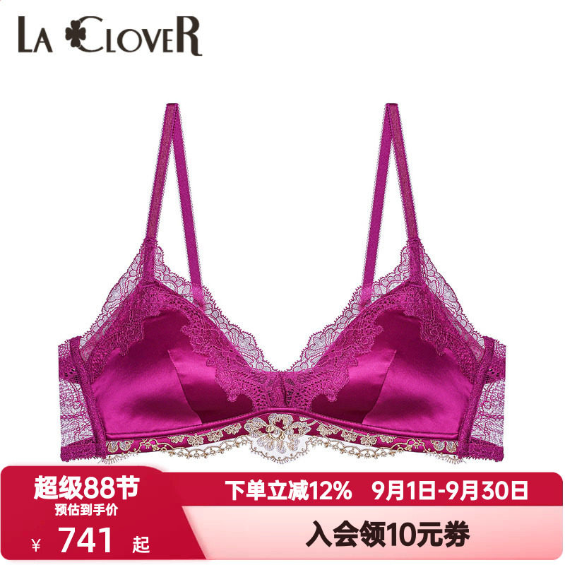 LACLOVER兰卡文闪耀派对系列三角杯内衣女中厚无钢圈文胸LC17US1图片