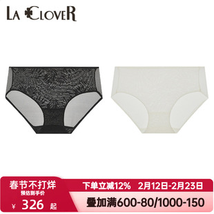 LACLOVER兰卡文原野内裤女网面透气红色本命年中腰三角裤CC22AAB1