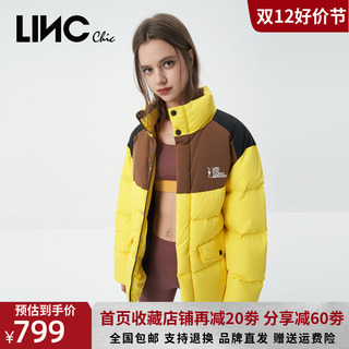 LINC金羽杰羽绒服女短款冬季设计师X联名胶囊系列面包服N22801502