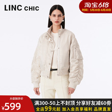 秋冬季 立领轻薄夹克白鸭绒外套Y21801101 LINC金羽杰羽绒服女短款