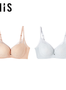 爱美丽内衣女大胸显小轻纱裸感软支撑承托薄洞洞杯文胸罩IM13BNA4