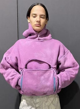 KANYE WEST TRIPLE POCKET PERFECTHOODIE 洗水休闲连帽卫衣