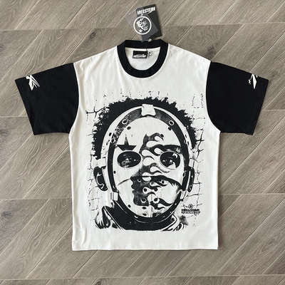 Hellstar短袖潮男女拼接