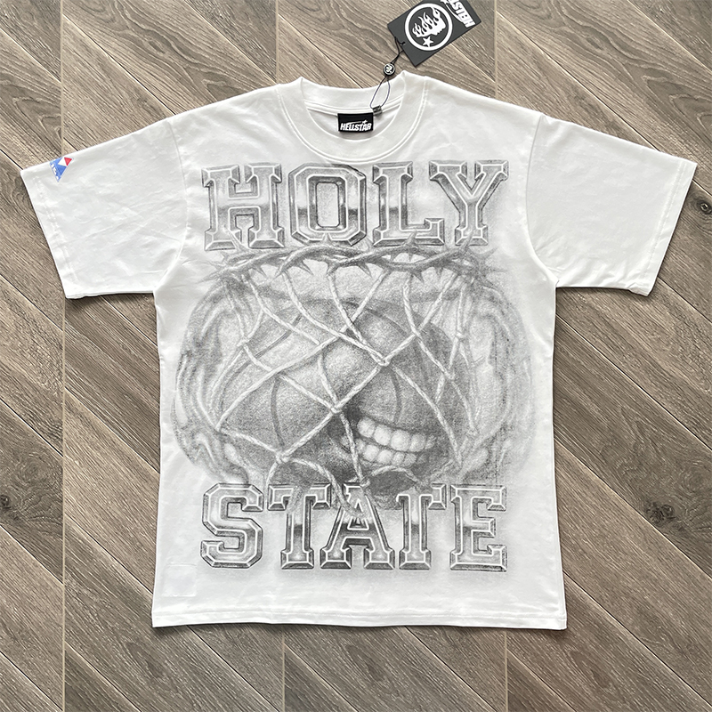 HELLSTAR STUDIOS美式街头风印花纯棉短袖T恤