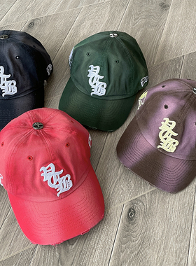 Vertabrae fitted hat 绣花logo洗水做旧休闲运动棒球帽子
