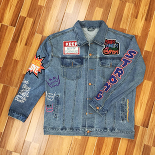 Kids Jacket See Denim 重工艺刺绣牛仔夹克外套 Ghosts Kanye