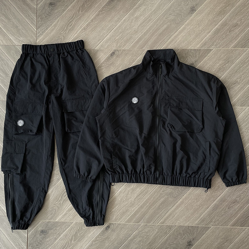 Glo Gang The Glory Full Zip  小logo休闲风衣外套长裤套装
