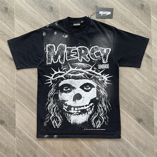 HellStar Studios 骷髅印花欧美风潮牌男女休闲短袖T恤