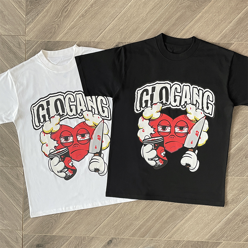 Glo Gang Boyz Worldwide Tee 卡通印花男女同款短袖T恤