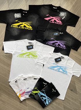 Hellstar Studios Gel Sport Logo tee男女纯棉洗水短袖T恤欧美潮