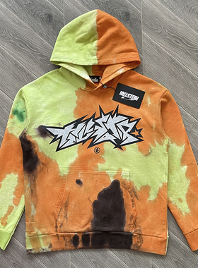 hellstar Studios UNRELEASED Crack paint Hoodie 裂纹扎染卫衣