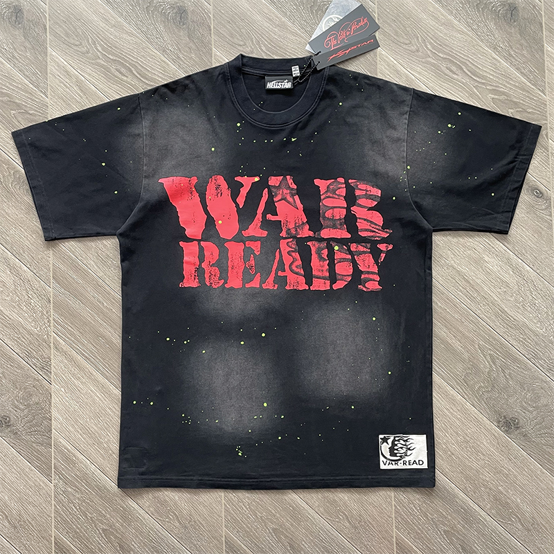 HELLSTAR STUDIOS 涂鸦风格文字纯棉休闲短袖T恤