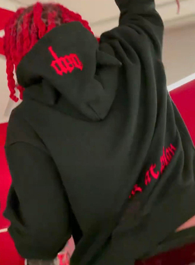 Trippie Redd Demons At Play Black hoodie 牛角尾巴恶搞卫衣