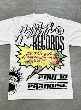 Hellstar Studios RECORDS  T Shirt  男女同款纯棉短袖T恤欧美潮