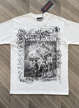 HELLSTAR STUDIOS ins同款欧美风纯棉短袖T恤