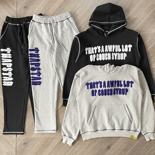 That's A Awful Lot of Cough Syrup 刺绣印花连帽卫衣长裤套装