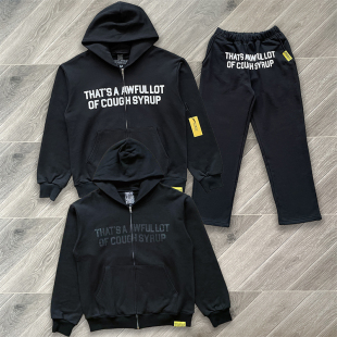 Cough 套装 Hoodie拉链卫衣长裤 Syrup Lot Awful That