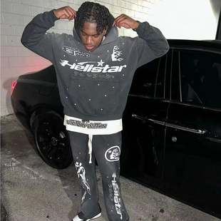 flame flare pants hoodie拼接长裤 Hellstar 卫衣套装 Studios