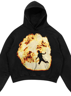 Metroboomin NAHWC 5 YEAR COVER HOODIE 火焰说唱连帽卫衣